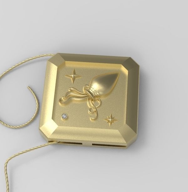 Aquarius Pendant 3D print model_11