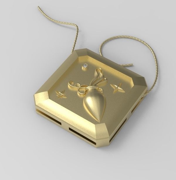 Aquarius Pendant 3D print model_9