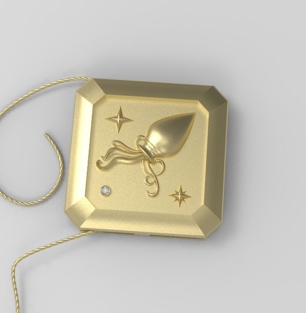 Aquarius Pendant 3D print model_14