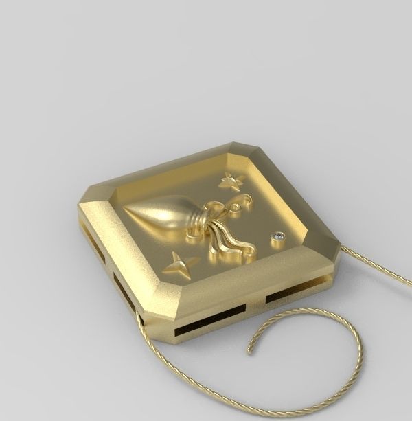 Aquarius Pendant 3D print model_4