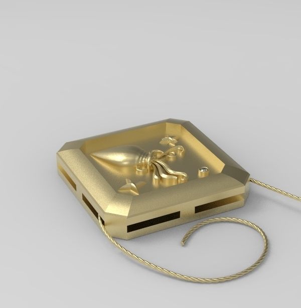 Aquarius Pendant 3D print model_1