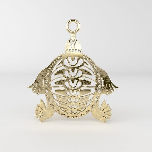 Maori turtle pendant 03 3D print model