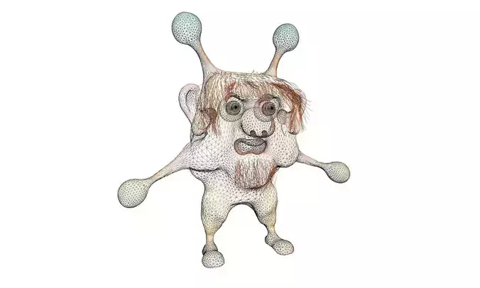 Bodalkus cartoon character is dancing 3D model