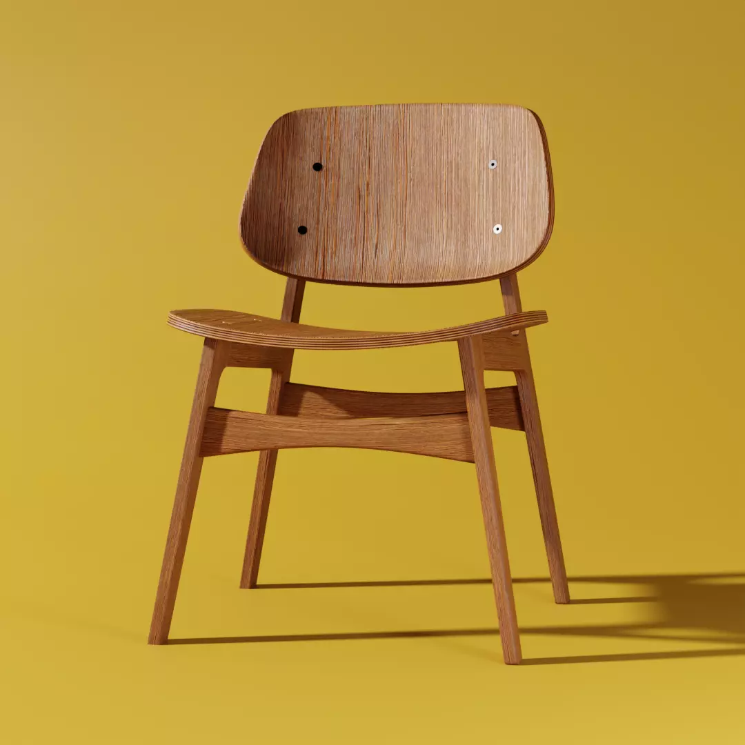 Wood Chair 3D model_0