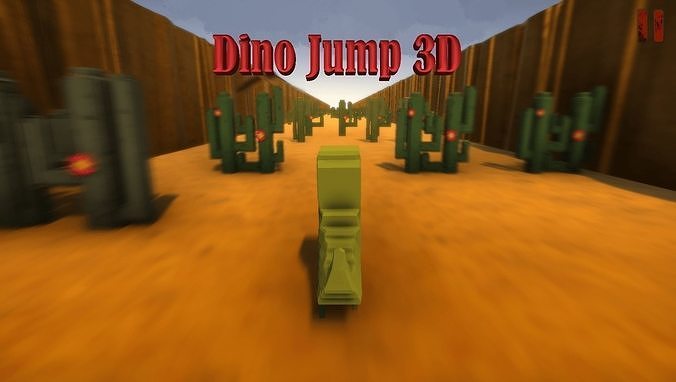 Dino Jump 3D Models and Textures Low-poly 3D model