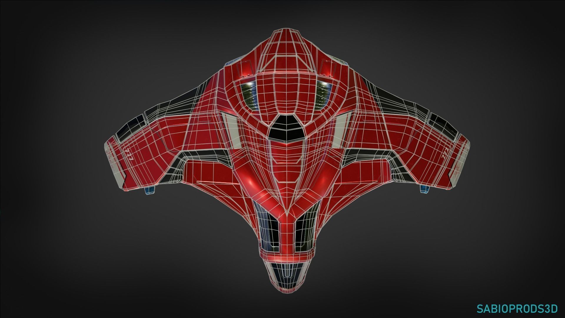 777 SPACESHIP sabioprods3d Low-poly 3D model_14