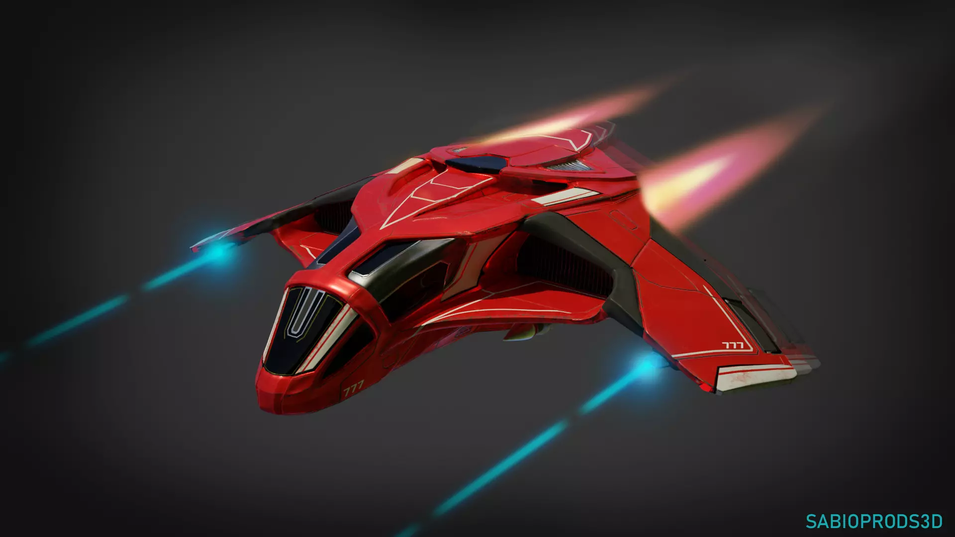 777 SPACESHIP sabioprods3d Low-poly 3D model_0