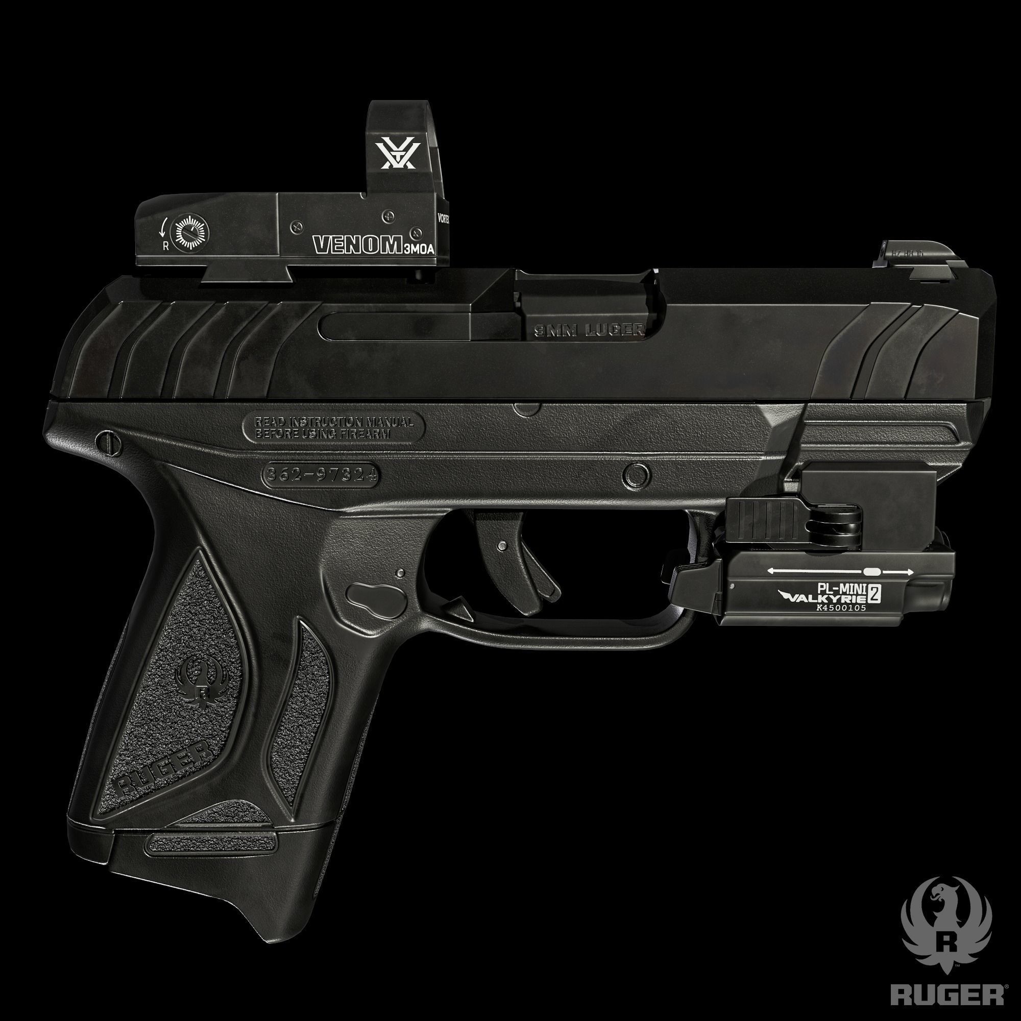 Ruger security 9 compact Low-poly 3D model_5