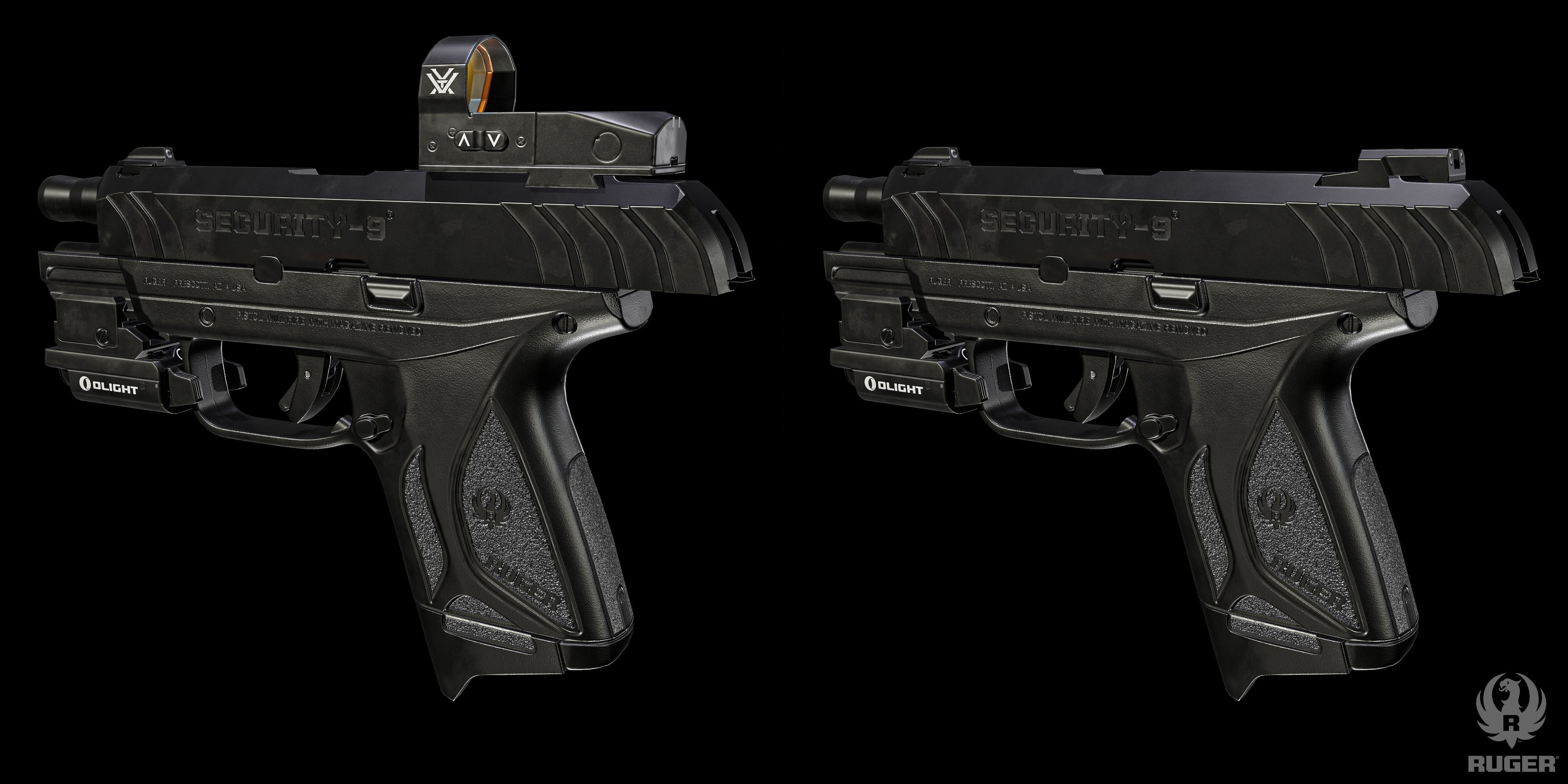 Ruger security 9 compact Low-poly 3D model_3