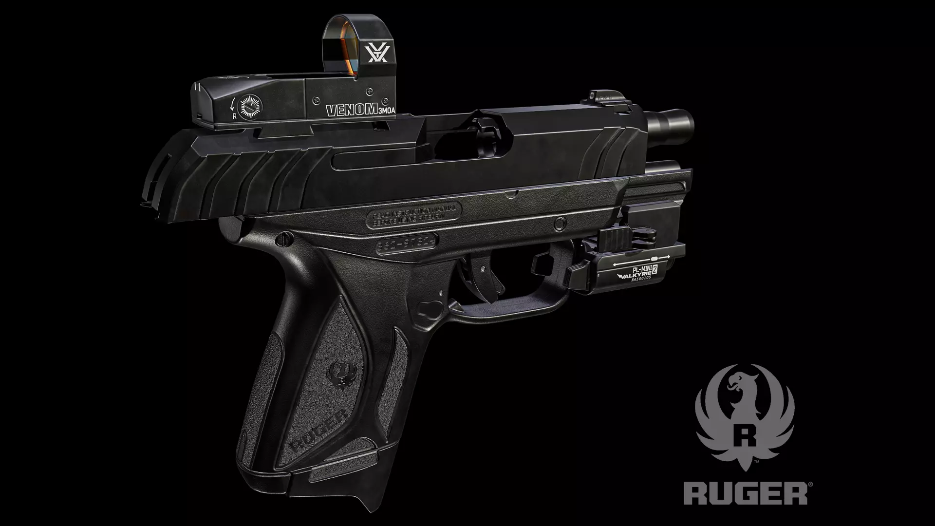 Ruger security 9 compact Low-poly 3D model_0