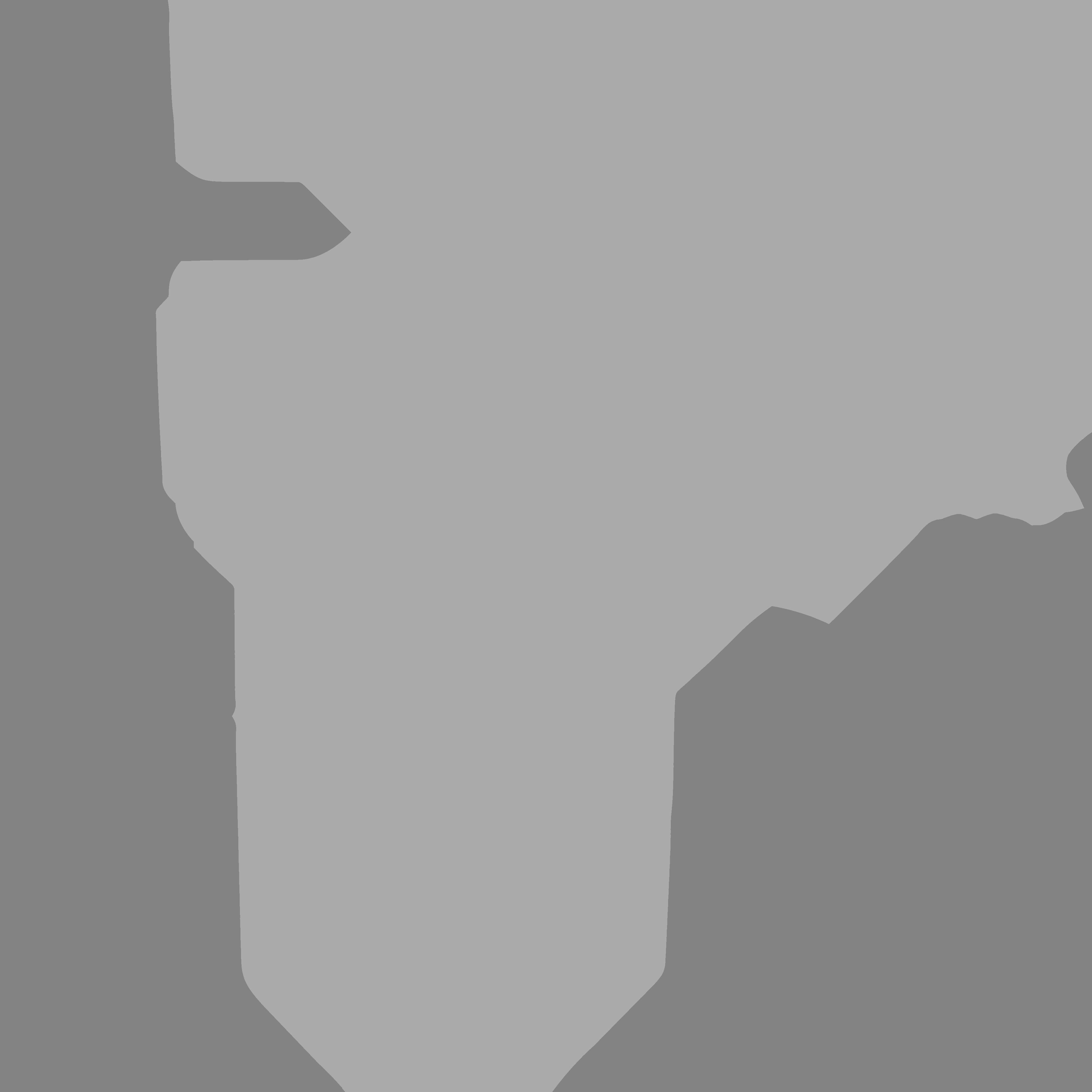 Chair piece of wood 3D model_4