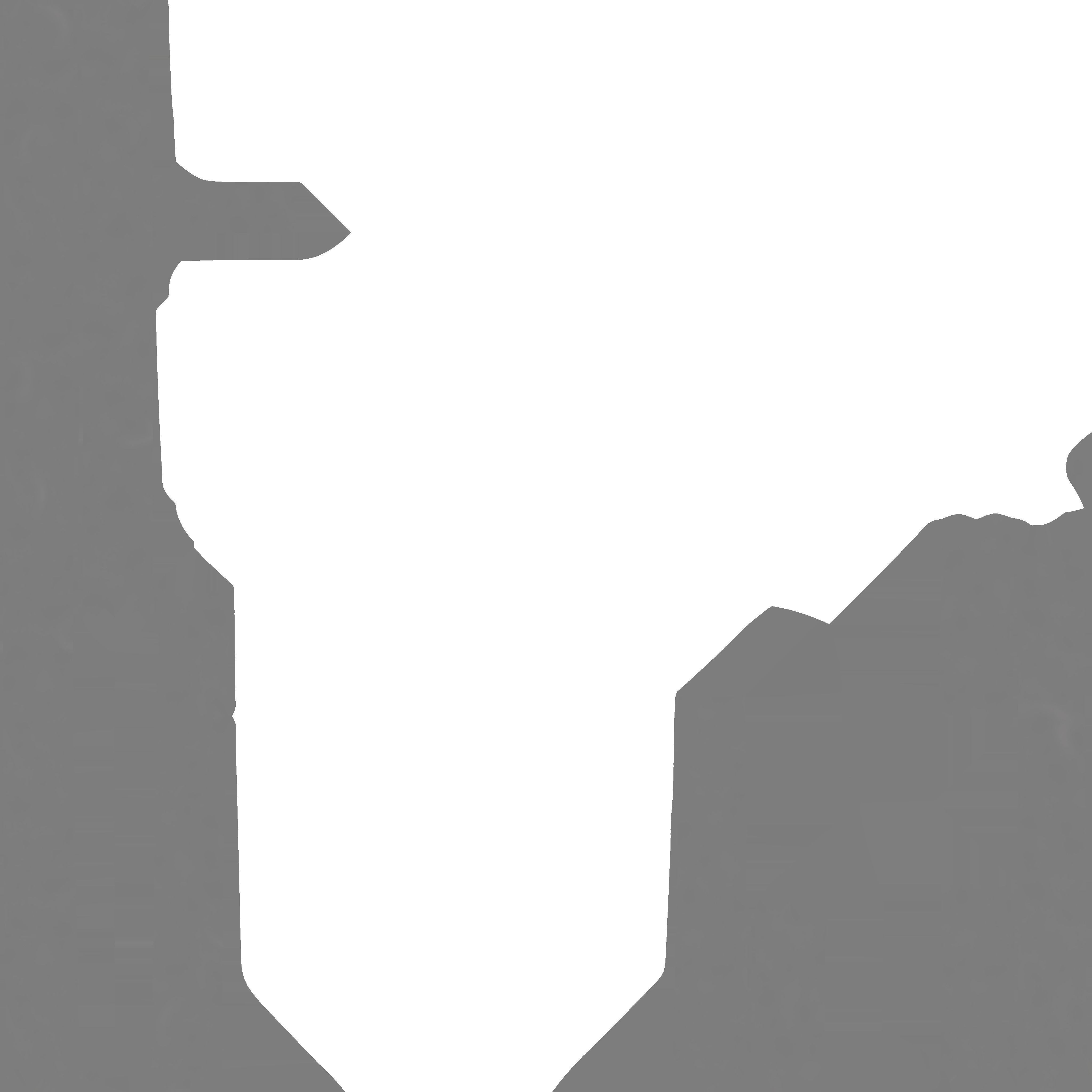 Chair piece of wood 3D model_3