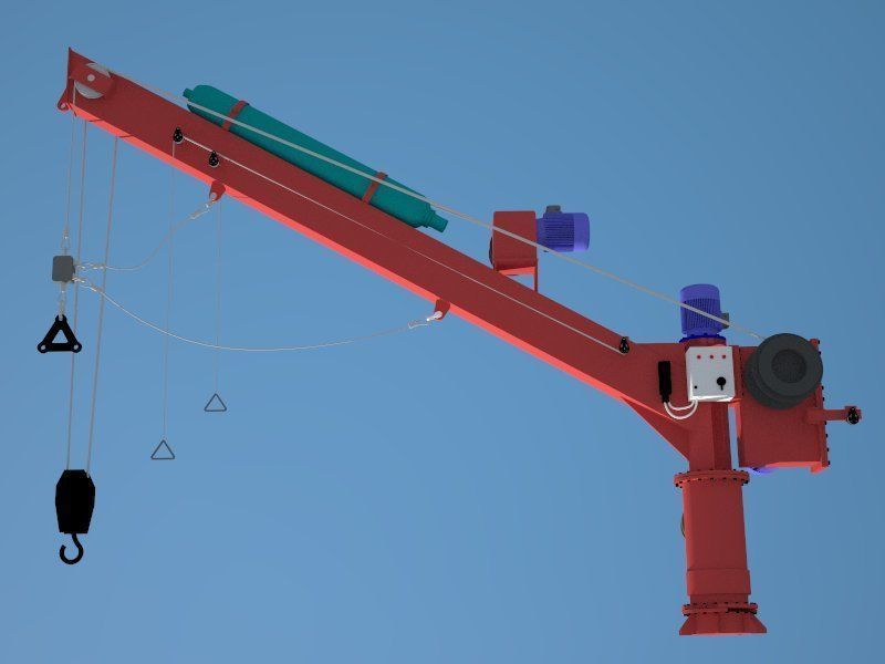 Ships crane 3D model_1