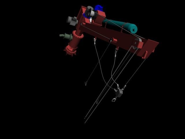 Ships crane 3D model_7