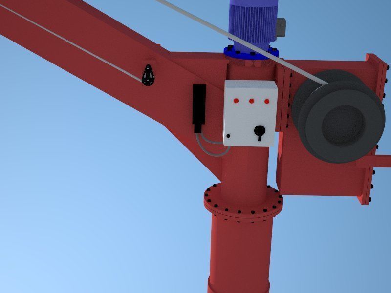 Ships crane 3D model_8