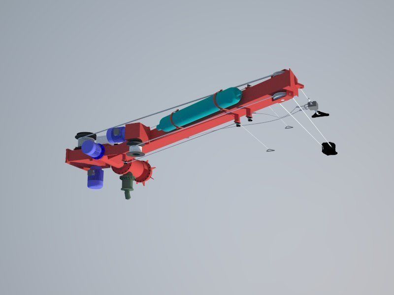Ships crane 3D model_2