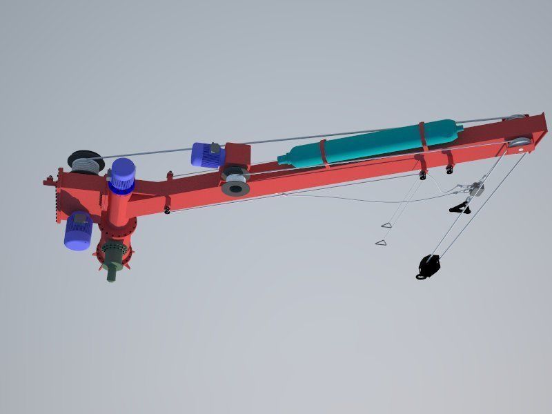 Ships crane 3D model_3