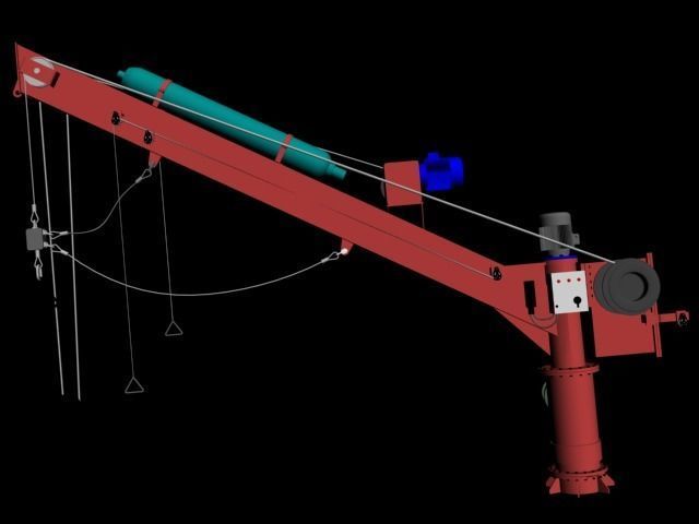 Ships crane 3D model_4