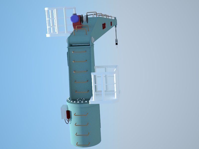 Ships deck crane 3D model_5