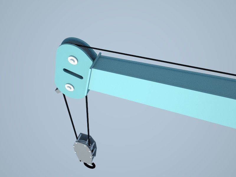 Ships deck crane 3D model_6