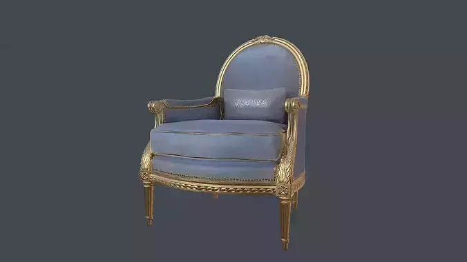 Vintage Chair Low-poly 3D model