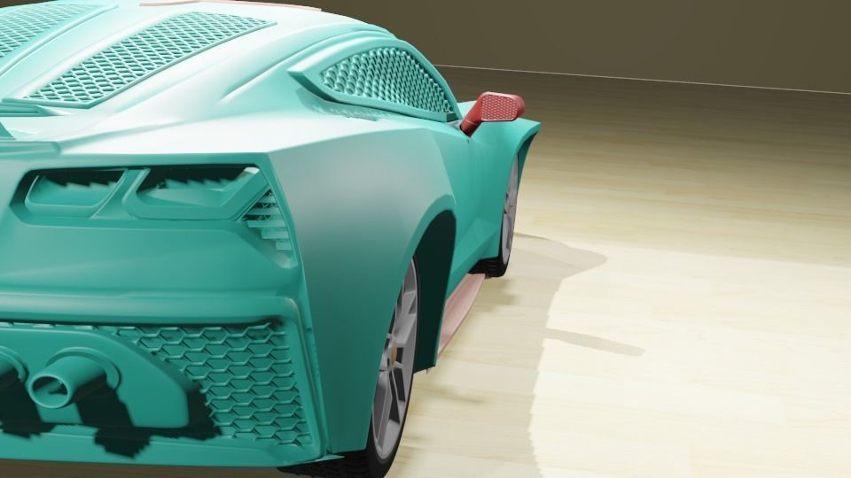 CG Future Car Corvette Model 3D print model_14