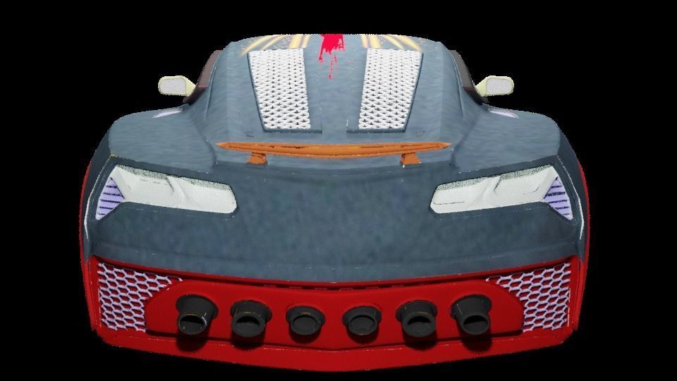 CG Future Car Corvette Model 3D print model_25