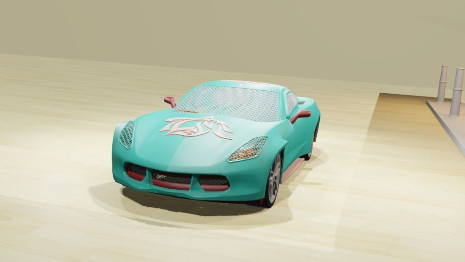 CG Future Car Corvette Model 3D print model_12