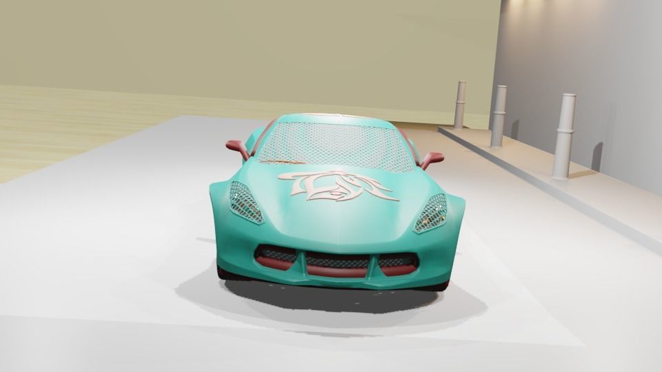 CG Future Car Corvette Model 3D print model_7