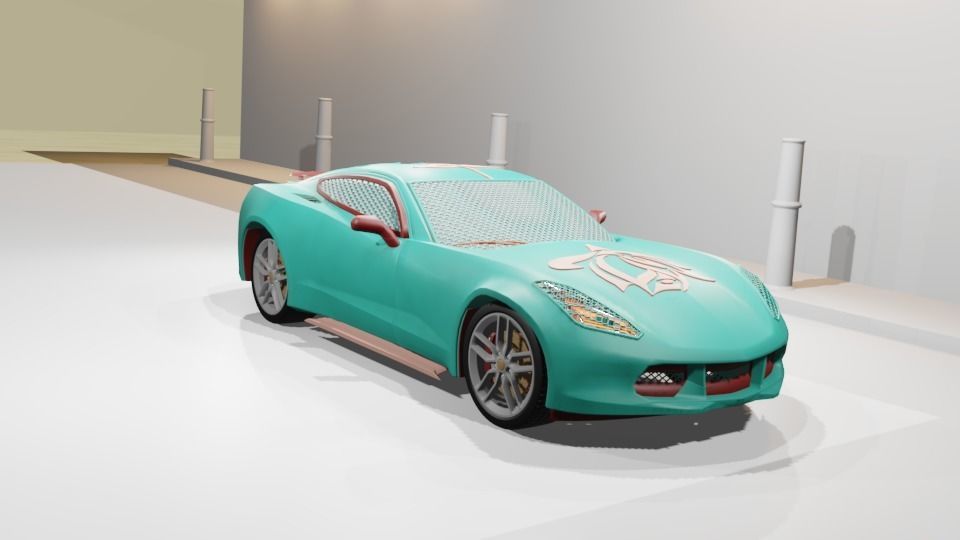 CG Future Car Corvette Model 3D print model_4