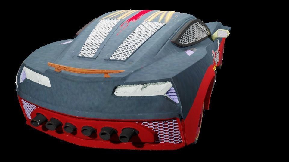 CG Future Car Corvette Model 3D print model_33