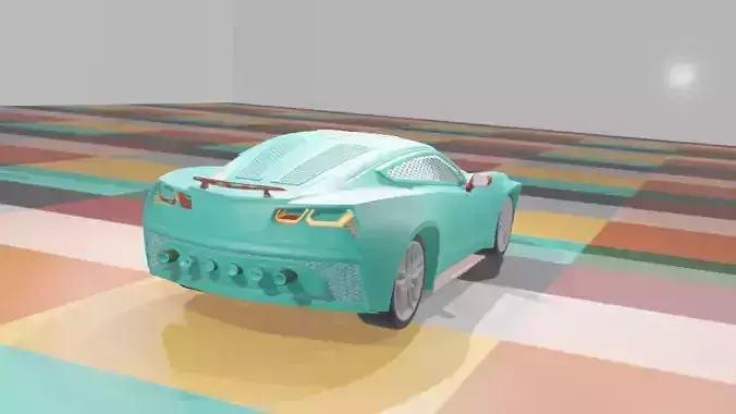 CG Future Car Corvette Model 3D print model