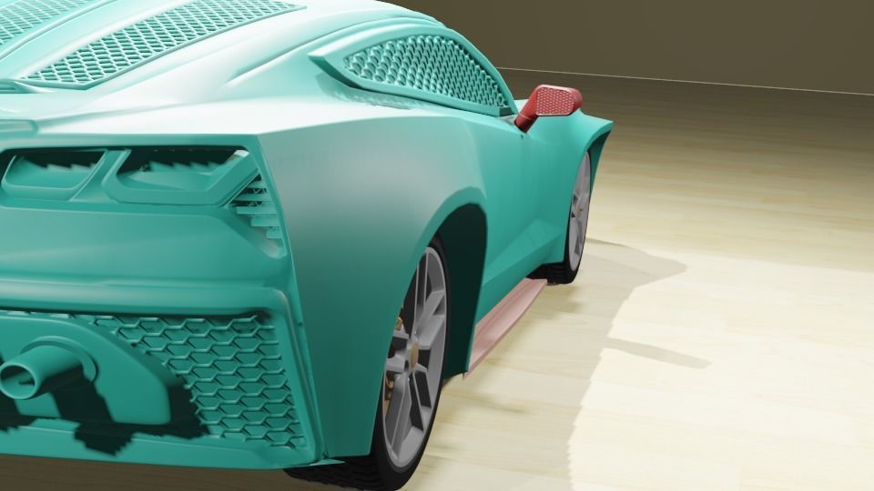 CG Future Car Corvette Model 3D print model_13