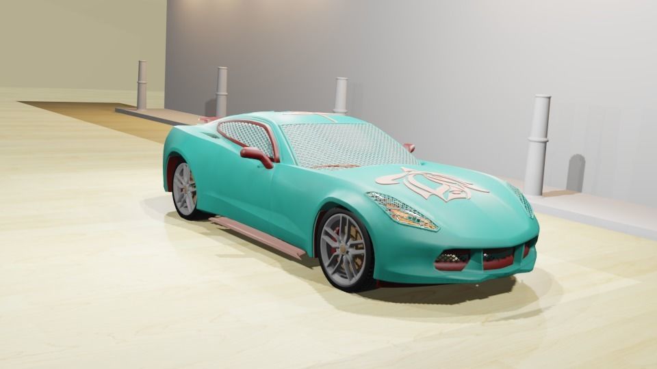 CG Future Car Corvette Model 3D print model_3