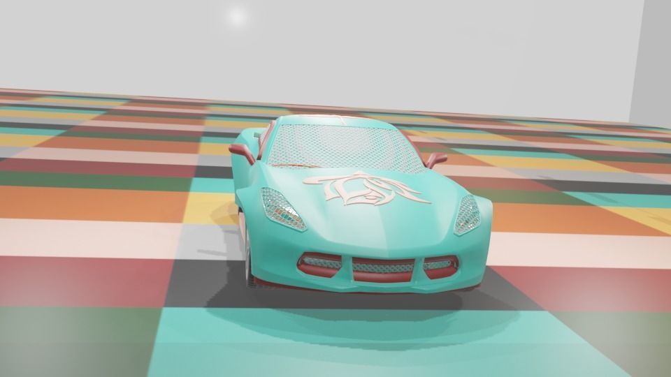 CG Future Car Corvette Model 3D print model_2