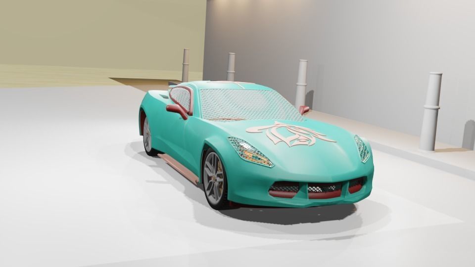 CG Future Car Corvette Model 3D print model_10