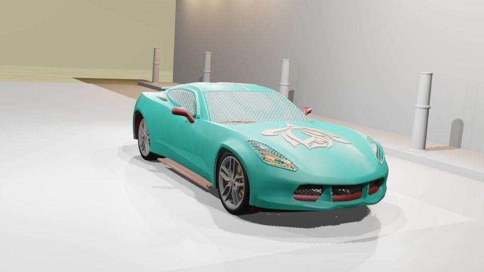 CG Future Car Corvette Model 3D print model_6