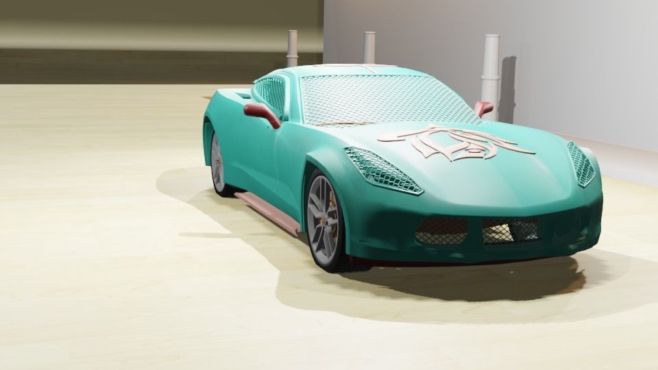 CG Future Car Corvette Model 3D print model_17