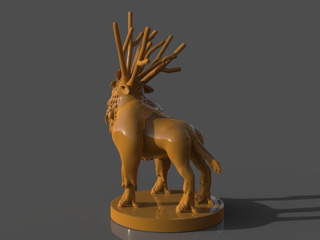 Deer God and ZBrush Timelapse 3D print model_2