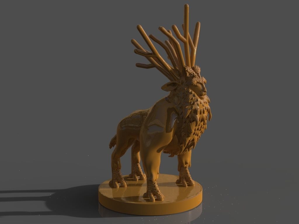 Deer God and ZBrush Timelapse 3D print model_7