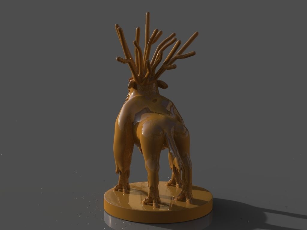 Deer God and ZBrush Timelapse 3D print model_3