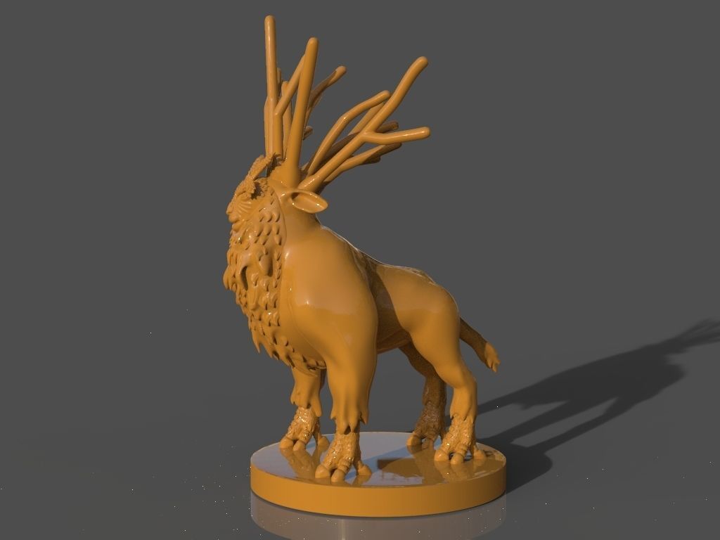Deer God and ZBrush Timelapse 3D print model_1