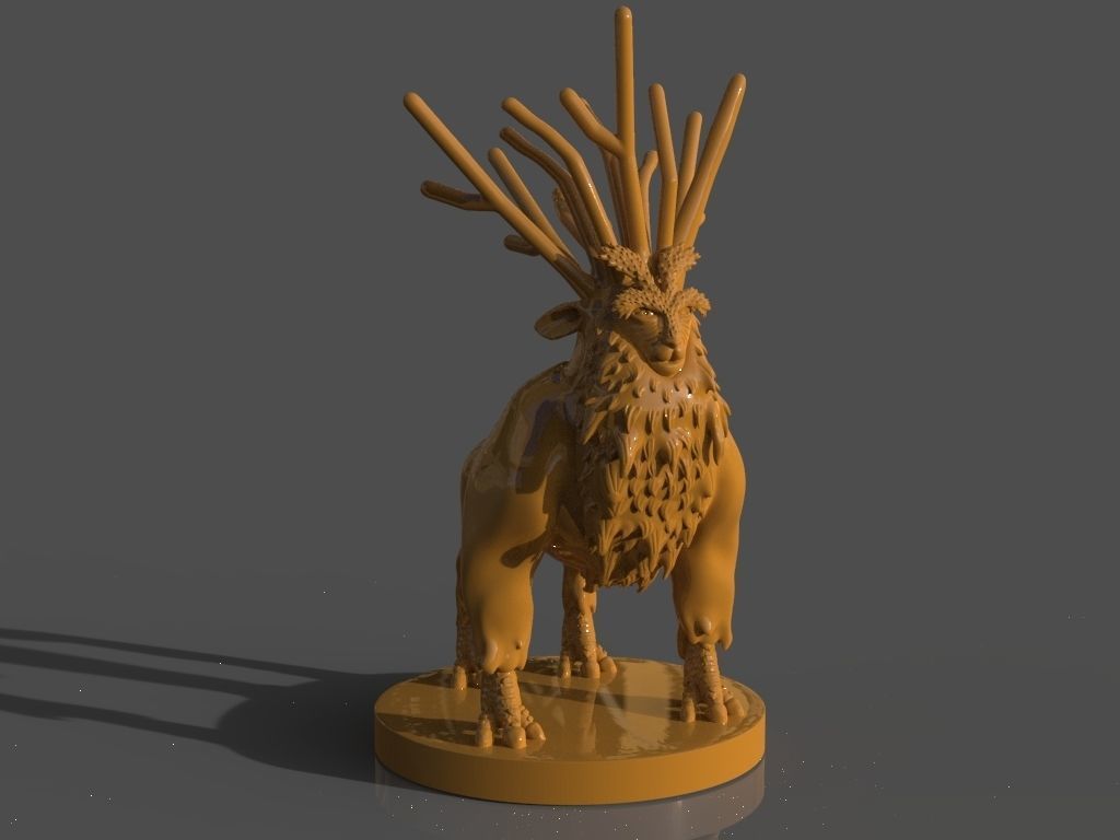Deer God and ZBrush Timelapse 3D print model_8