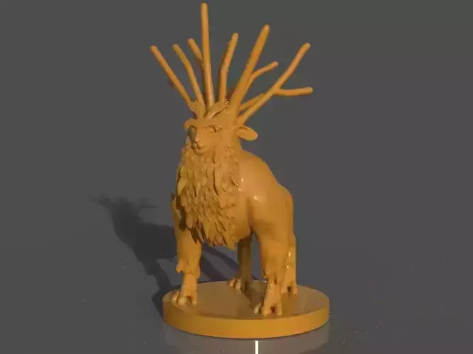 Deer God and ZBrush Timelapse 3D print model