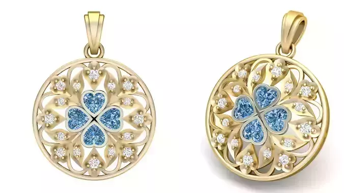 Filigree Round Pendant 