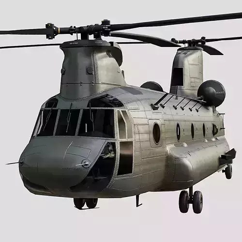 Chinook helicopter - helicopter Low-poly 3D model