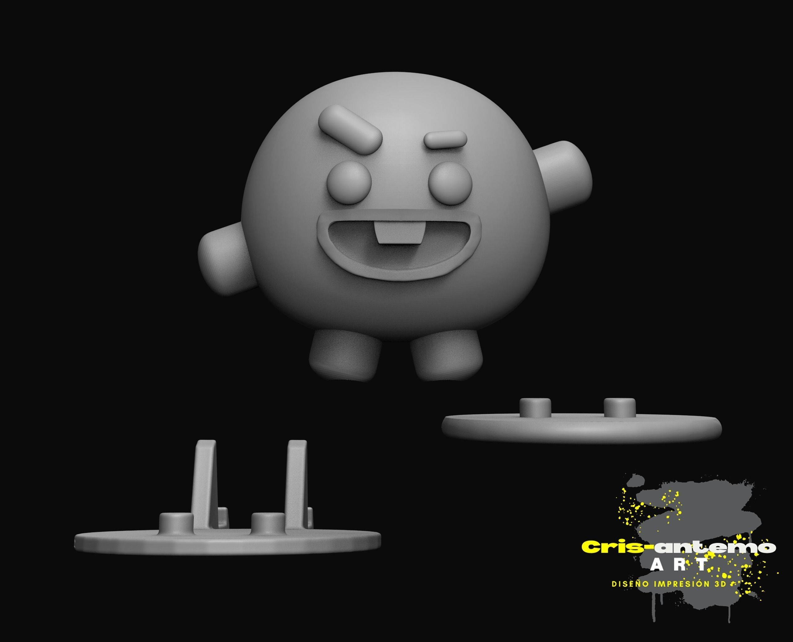 SHOOKY BTS BT21 3D print model_3