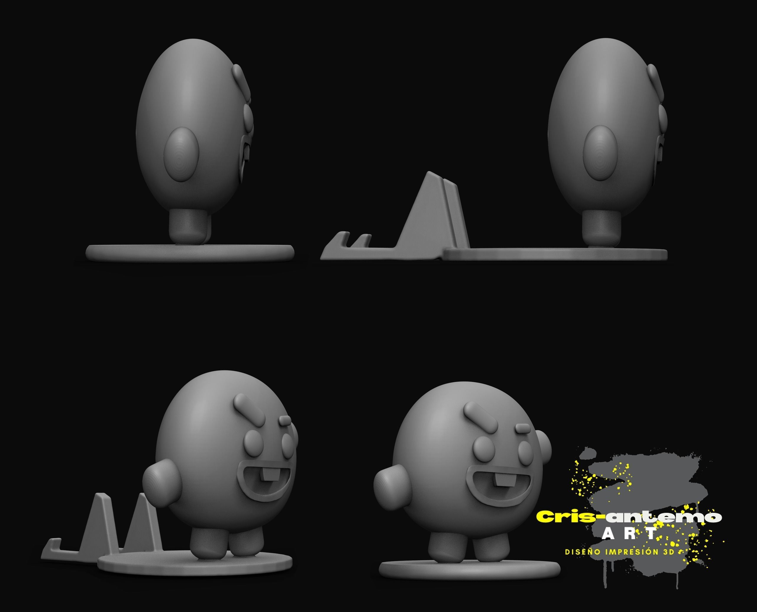 SHOOKY BTS BT21 3D print model_2