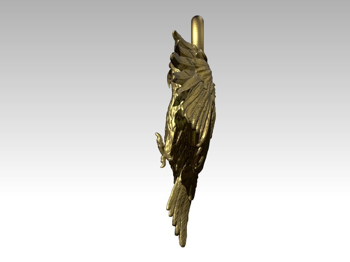 Eagle pendant  3D print model_3