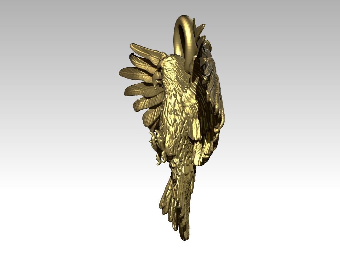 Eagle pendant  3D print model_2